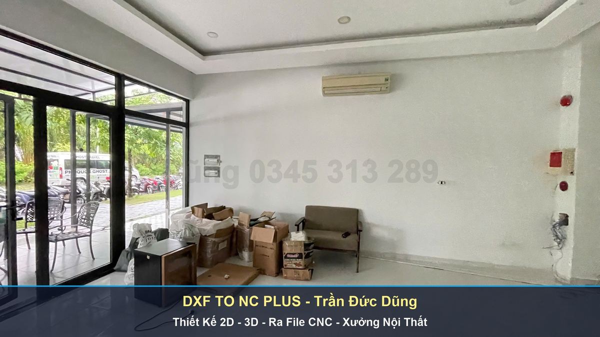 Kỹ thuật Ramp 3D trong DXF TO NC PLUS cho máy CNC - Phối cảnh công trình nội thất gỗ công nghiệp