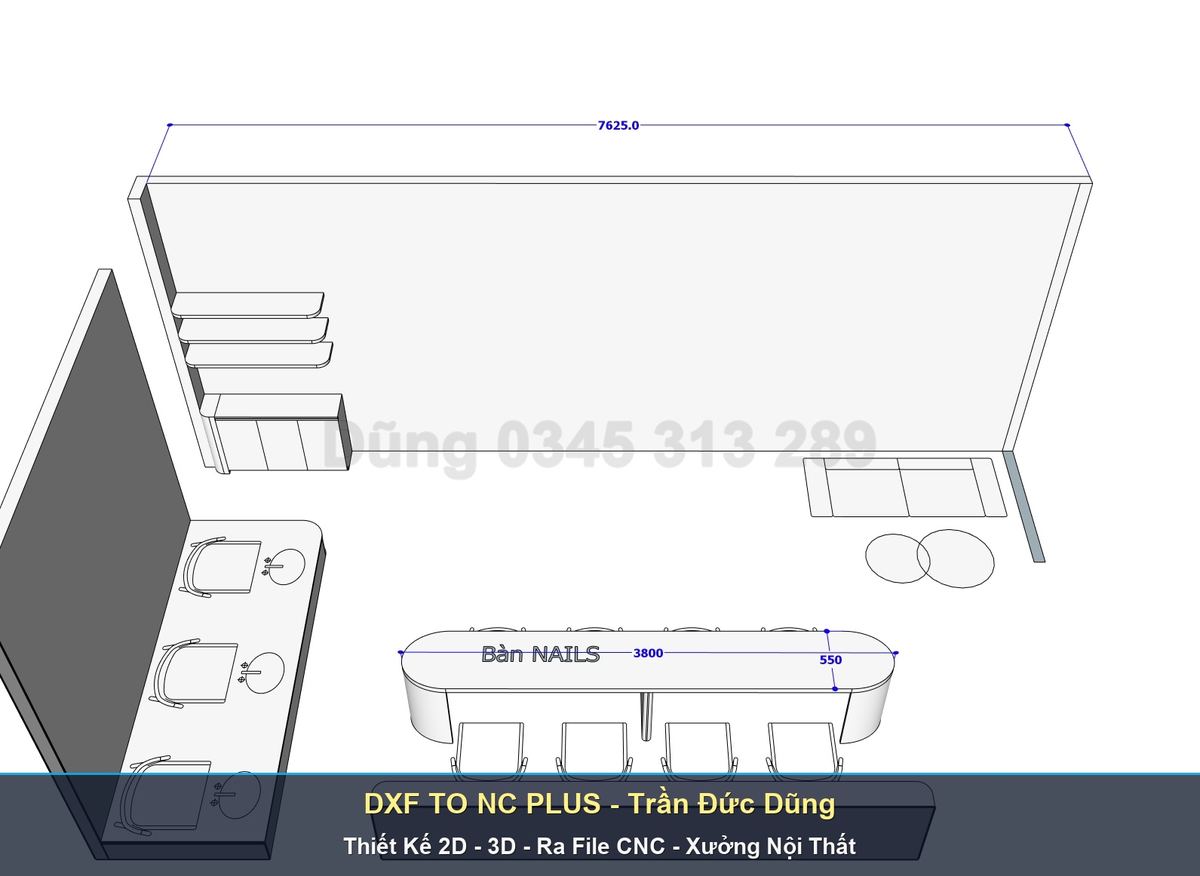 Tối ưu đường cắt CNC với tính năng Tail Slowdown - Phối cảnh công trình nội thất gỗ công nghiệp