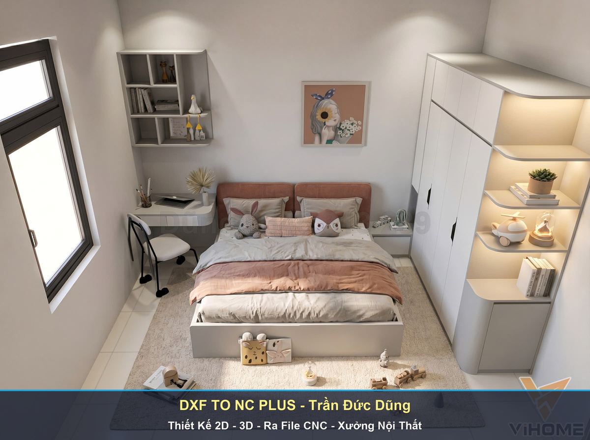 Tối ưu quy trình sản xuất với phần mềm DXF TO NC PLUS - Phối cảnh công trình nội thất gỗ công nghiệp